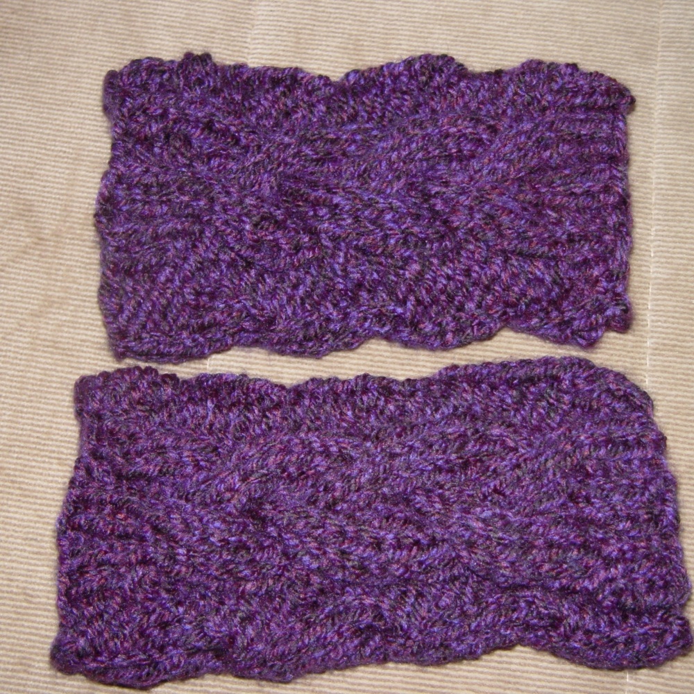 New Hand Knit boot toppers, Boot Cuffs Purple